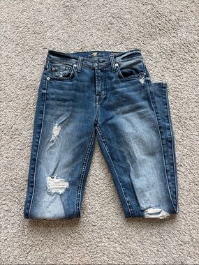 7 For All Mankind Women's Skinny Jeans - Medium Blue Wash